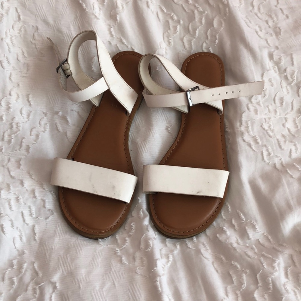 Women’s flats with white straps by Rampage